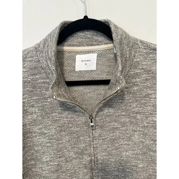 Billy Reid Mens Cardigan With Zipper Gray Size XL Super Soft - Picture 3 of 14